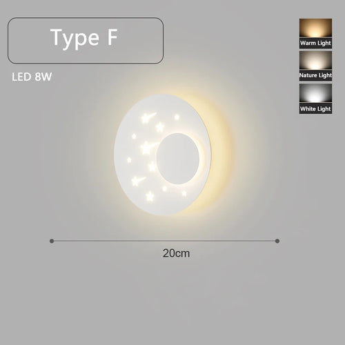 applique murale led blanche à différentes formes ludiques - vue 13 sur 16