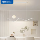lustre led moderne avec ampoules et abat-jour suspendus