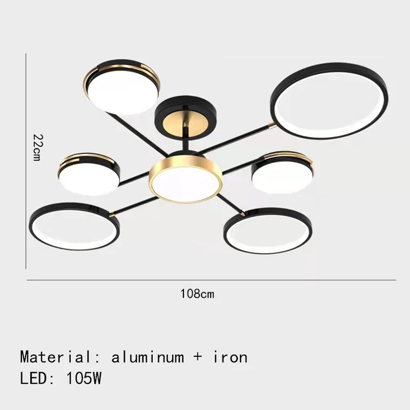 Minimalist LED ceiling light with 3 colour temperatures decorative indoor fixture - vue 26 sur 30