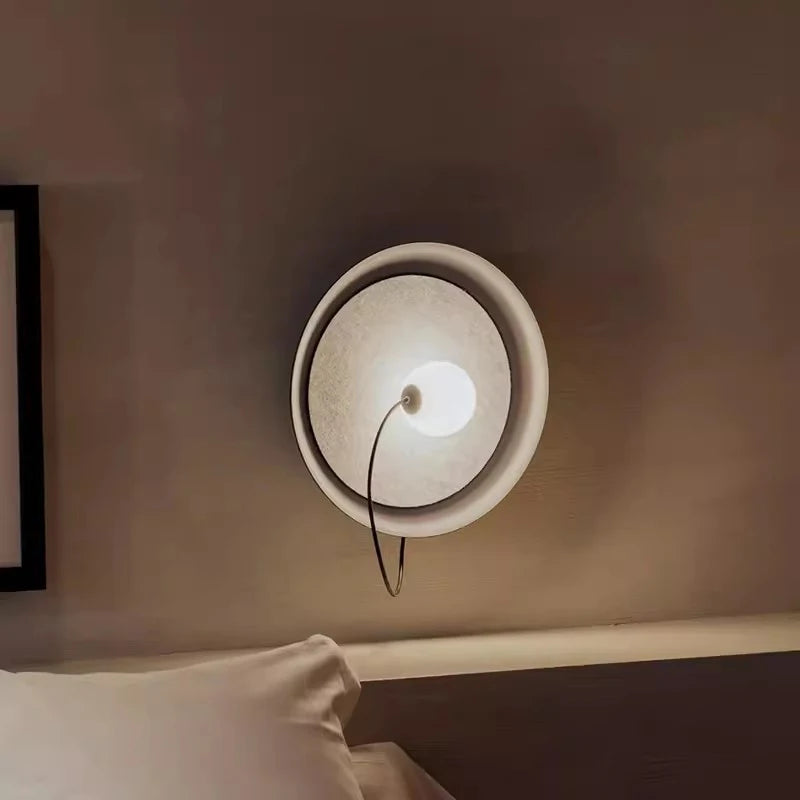 wabi-sabi style Creative adjustable bedroom, bedside, living room wall lamp, Spanish designer wall hanging lamp - vue 6 sur 6