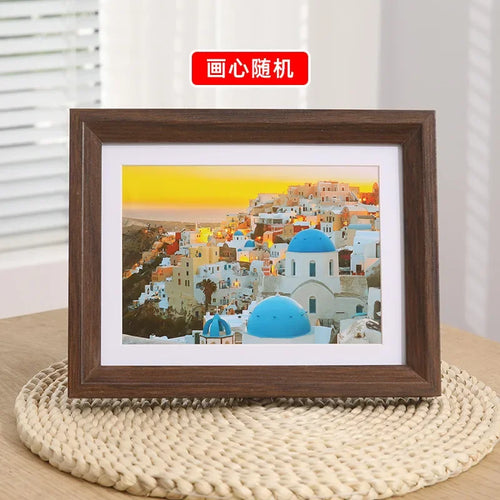 Minimalist wooden photo frame for interior decor and gifts