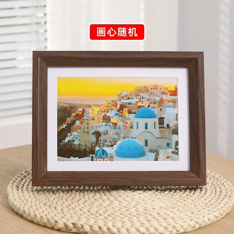 Minimalist wooden photo frame for interior decor and gifts