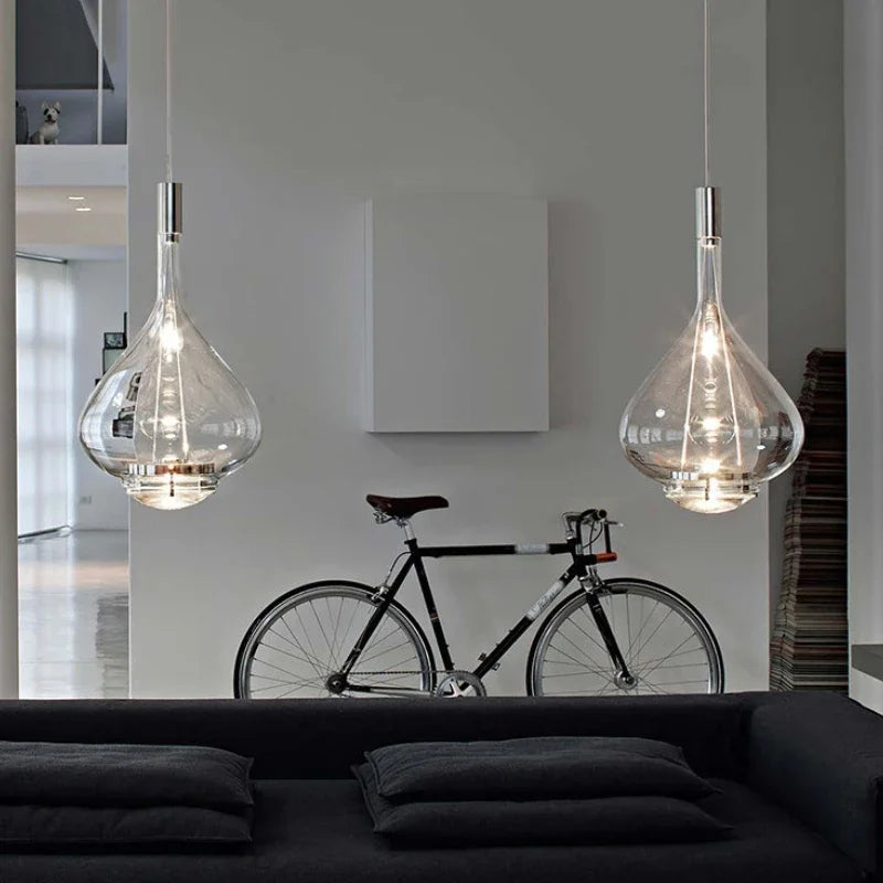 Italy Design LED Glass Pendant Lamp for Hotel Kitchen Restaurant Bar Decor Chandeliers Suspension Lustre Hanging Lighting - vue 4 sur 10