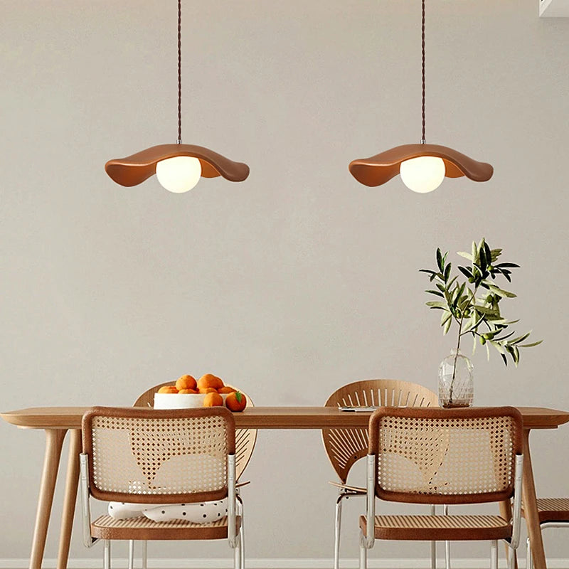 Minimalist Nordic wabi sabi chandelier for modern decor - vue 3 sur 9