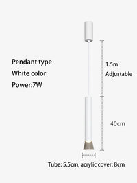 lampe suspendue led moderne à long tube lustre