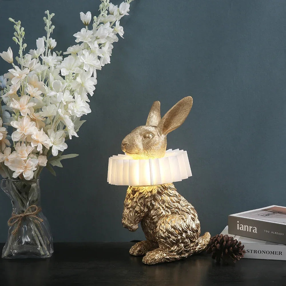 lampe à poser lapin nordique décorative pour enfants et intérieur - vue 4 sur 9