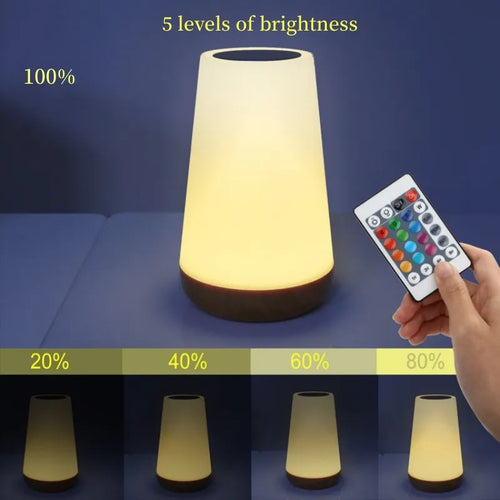 lampe bureau portable couleur rechargeable usb intensité variable - vue 5 sur 6