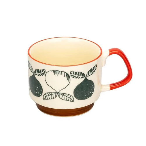 ensemble tasses japonaises céramique motif floral rétro 300ml