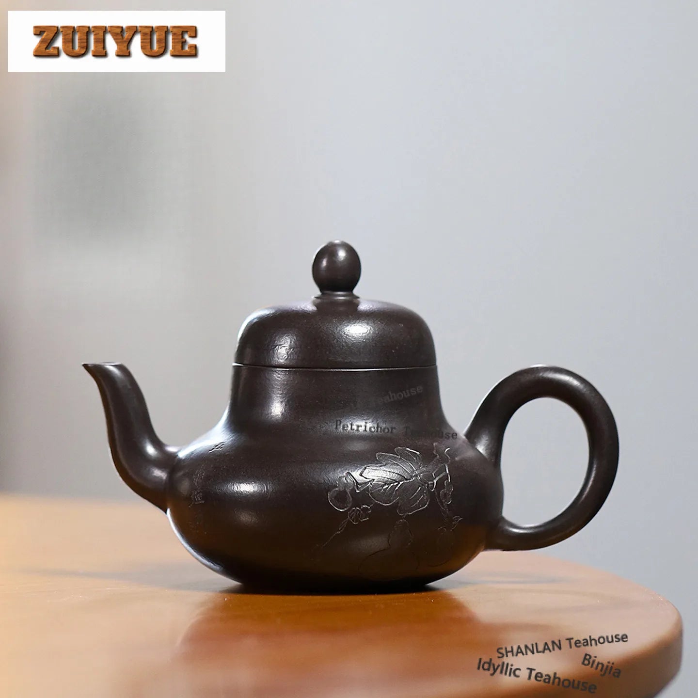 Théière yixing artisanale en argile violette 180ml