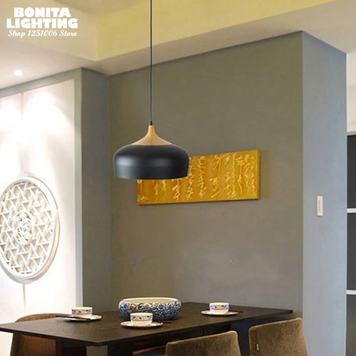 lustre en bois design nordique pour éclairage moderne