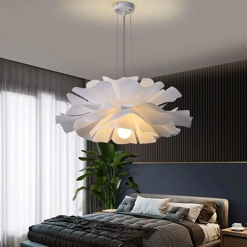 Nordique chambre fleur lustre créatif mode fille chambre lampe moderne simple salle à manger salon décoration lustre - vue 2 sur 9