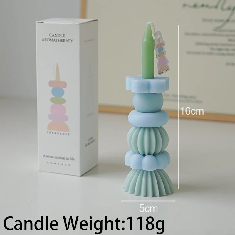 bougie parfumée empilable en cire de soja pour mariage et anniversaires - vue 9 sur 10