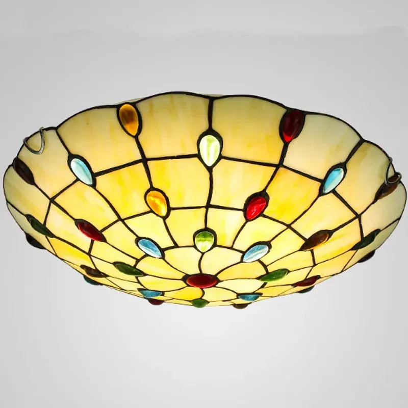 plafonnier tiffany nordique style bohème pour décoration intérieure - vue 7 sur 9