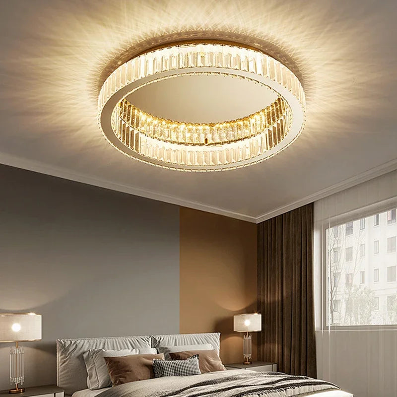 Plafonnier moderne en cristal led pour décoration intérieure