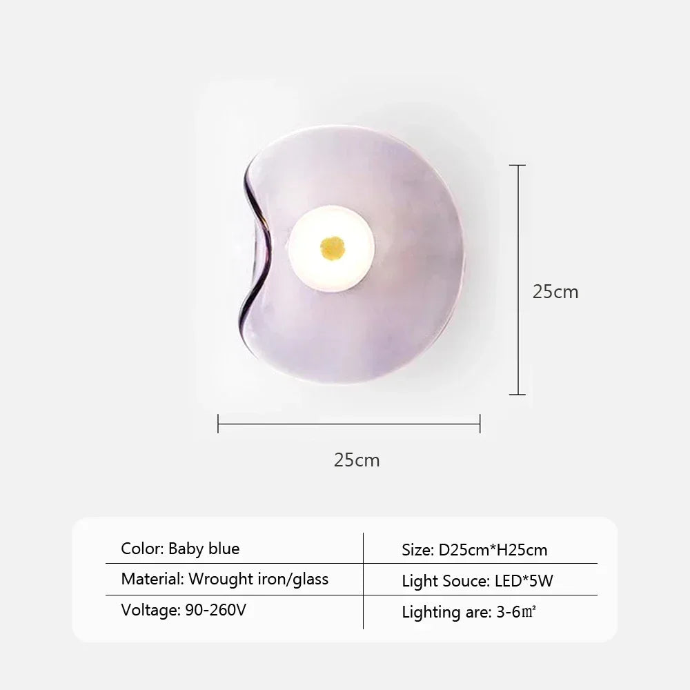 Minimalist Nordic design glass LED wall light - vue 8 sur 9