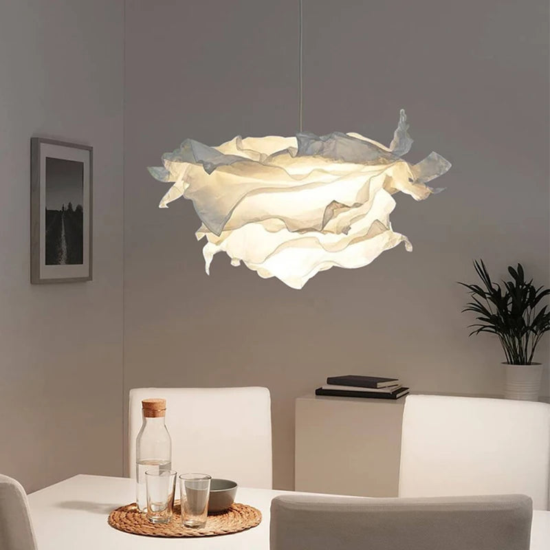 lustre minimaliste en papier led pour éclairage intérieur bricolage