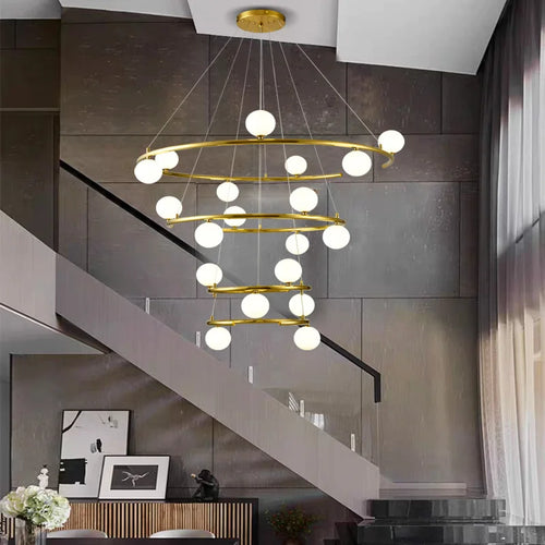 lustre créatif en fer et verre pour décoration élégante - vue 3 sur 16