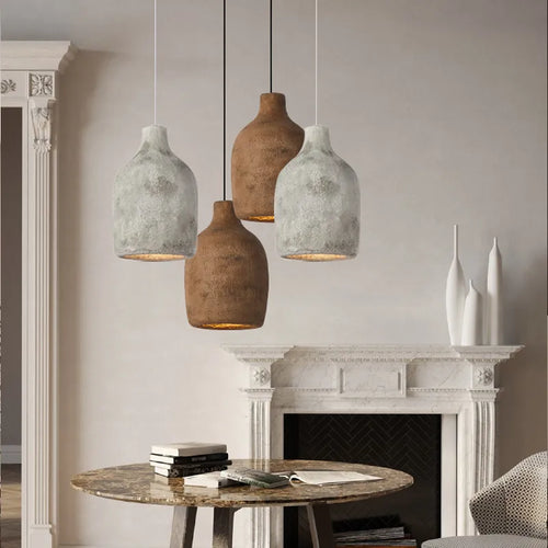Nordique wabi-sabi vent Restaurant Bar Loft suspension LED lumières lustre salle à manger décor à la maison chambre chevet suspension luminaire - vue 2 sur 13