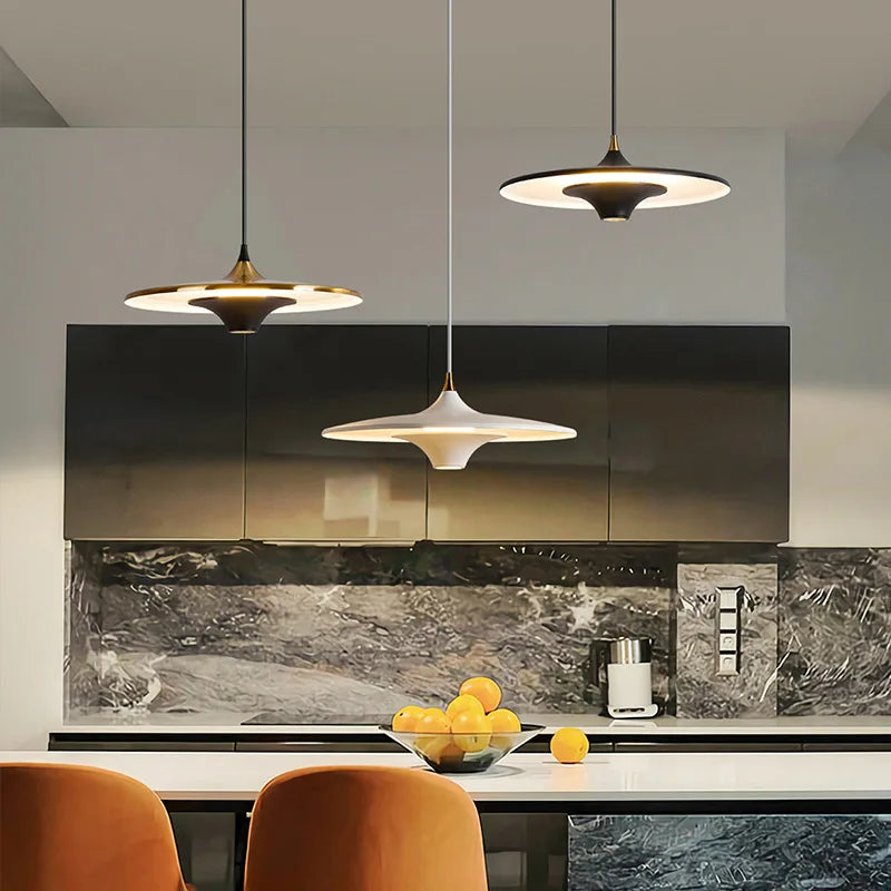 suspension design simple soucoupe volante led intérieur - vue 5 sur 11