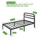 Heavy Duty Metal Bed Frame with Headboard, 3500 lbs Max Weight Capacity Metal Platform, Easy Assembly Mattress Foundation