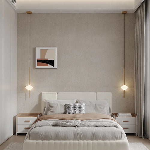 lampe led suspendue en verre moderne avec fil métallique réglable
