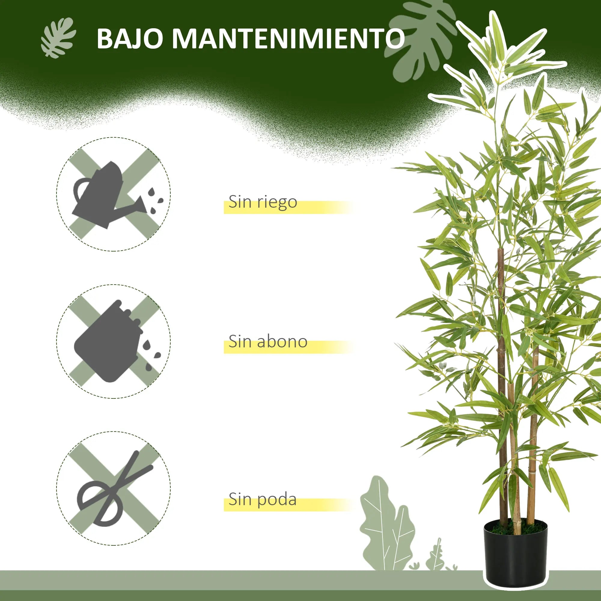 lot de 2 plantes artificielles avec pot et 498 feuilles - vue 8 sur 7
