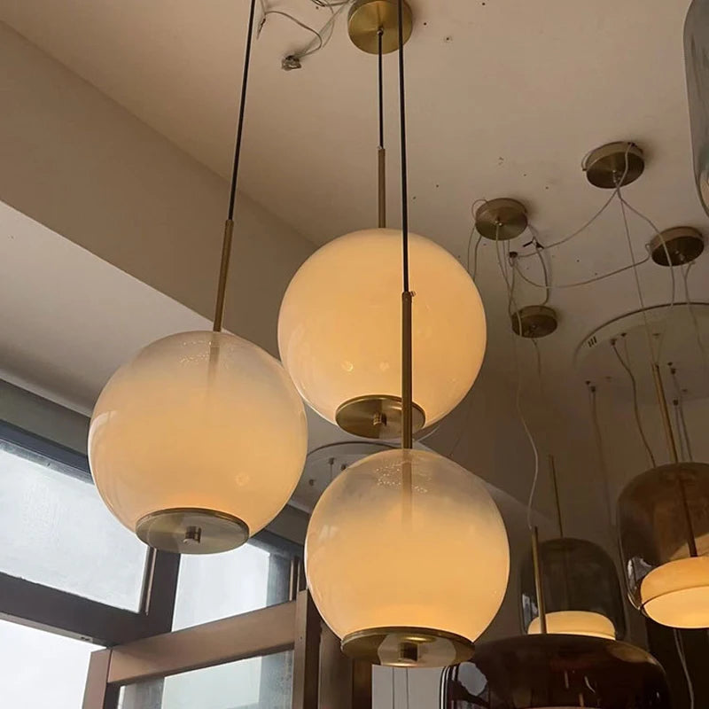 suspension en verre pour îlot de cuisine design élégant et moderne - vue 10 sur 9