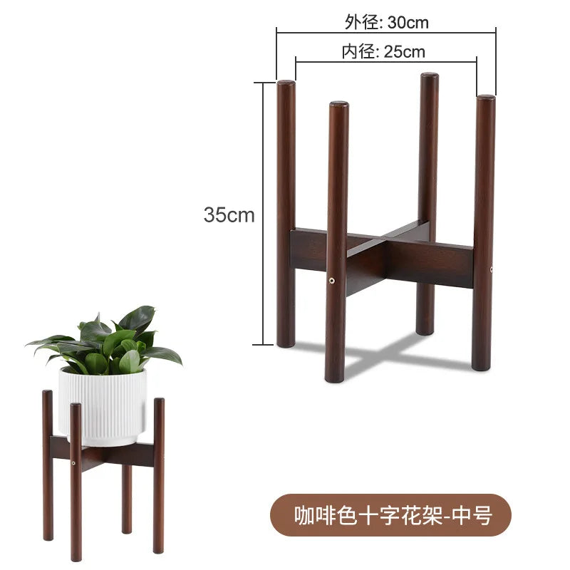 support en bois pour plantes et bonsaïs solide et durable