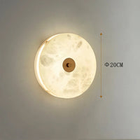 applique murale led ronde en marbre rétro-éclairage décoratif pour restaurant et hôtel