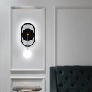 Nordic minimalist LED wall light with circular globe