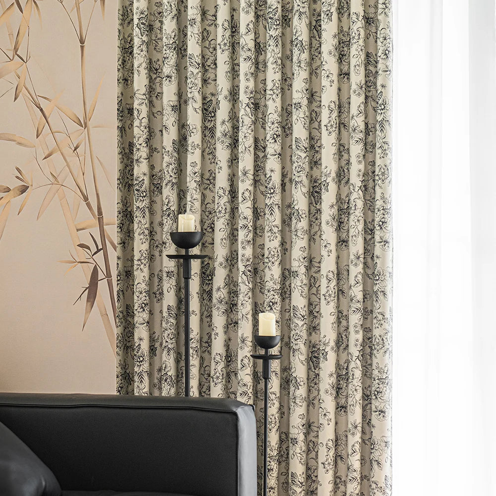 Rideau occultant à motifs imprimés pour salon chambre - vue 5 sur 7
