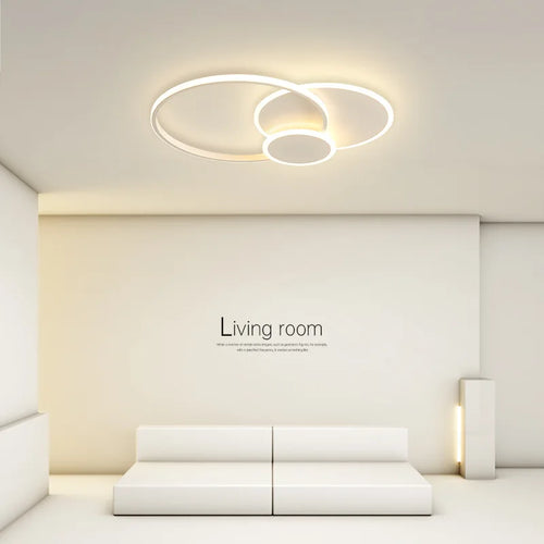 plafonnier Anneau moderne LED Simple variateur intelligent pour chambre à manger salon Hall éclairage intérieur