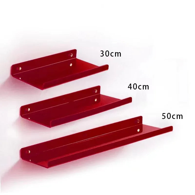 étagère murale flottante en acrylique transparent pour rangement organisé - vue 15 sur 57
