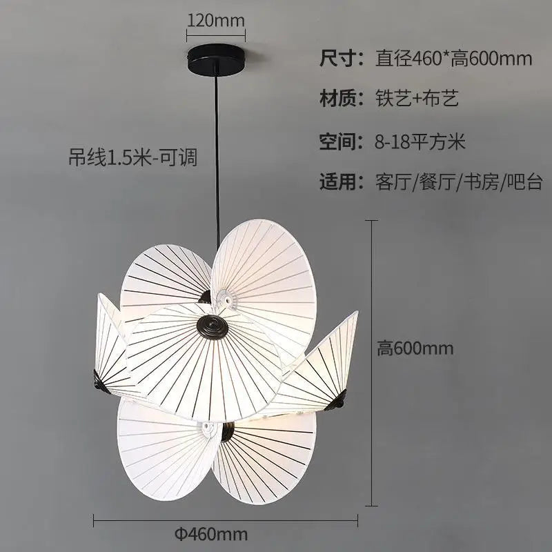 Lustre torsadé blanc moderne - vue 6 sur 7