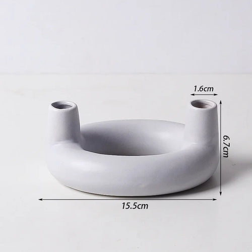 bougeoir nordique en béton pour décoration intérieure moderne - vue 10 sur 14