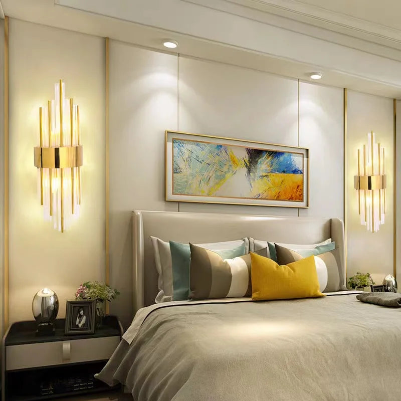 applique murale led en cristal design nordique élégant - vue 6 sur 12