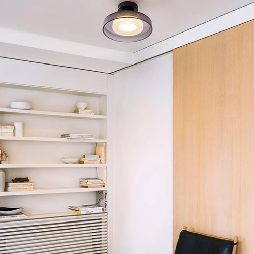 plafonniers modernes en verre transparent lampe chaude
