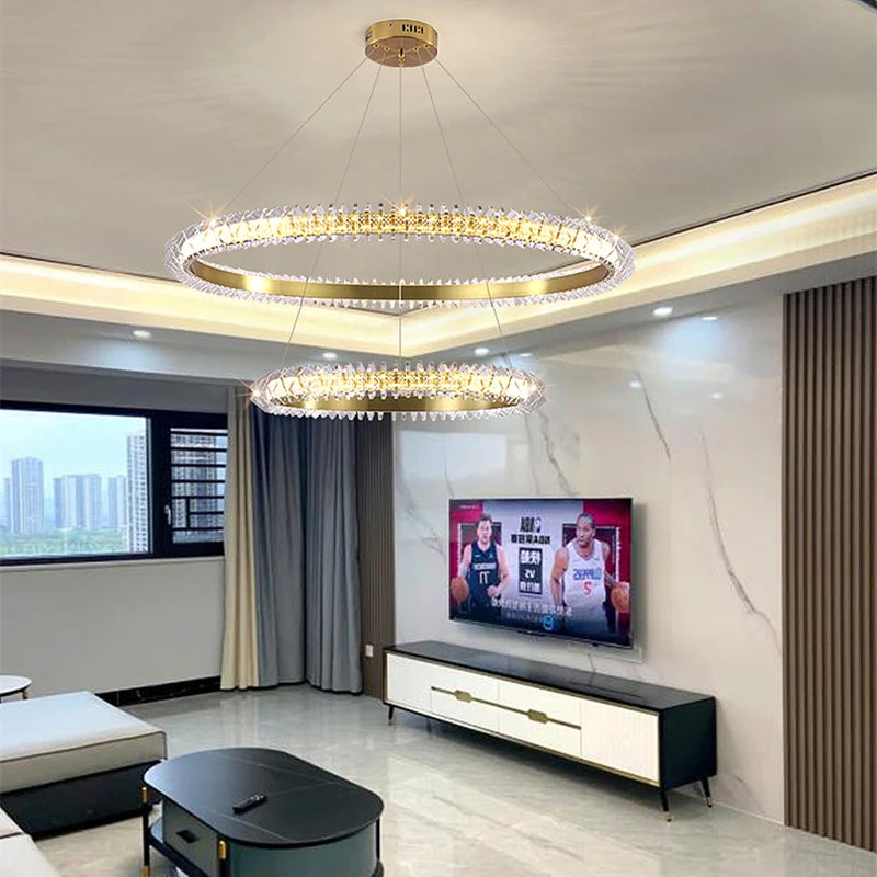 suspension led nordique en aluminium pour hôtel villa - vue 4 sur 11