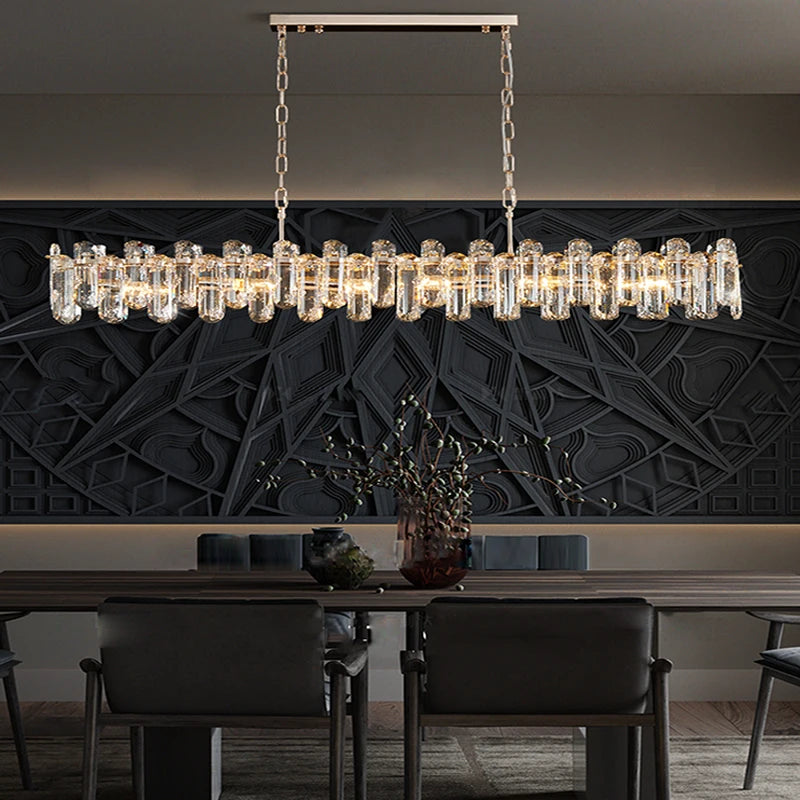 lustre glamour moderne en cristal clair pour intérieur - vue 7 sur 11