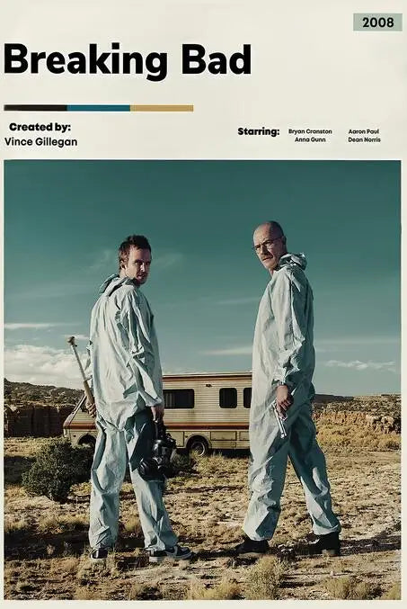 art mural vintage breaking bad avec walter white