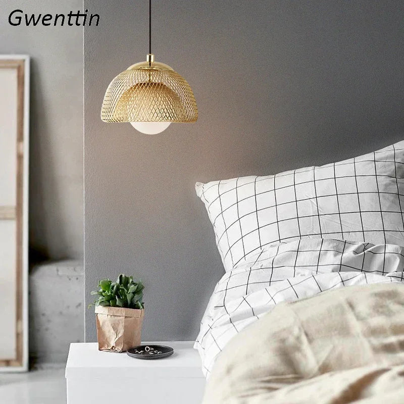 lustre créatif en métal doré style art déco pour intérieur - vue 5 sur 8