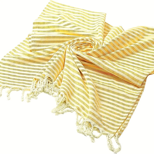 serviette de plage turque coton tissé style rayé