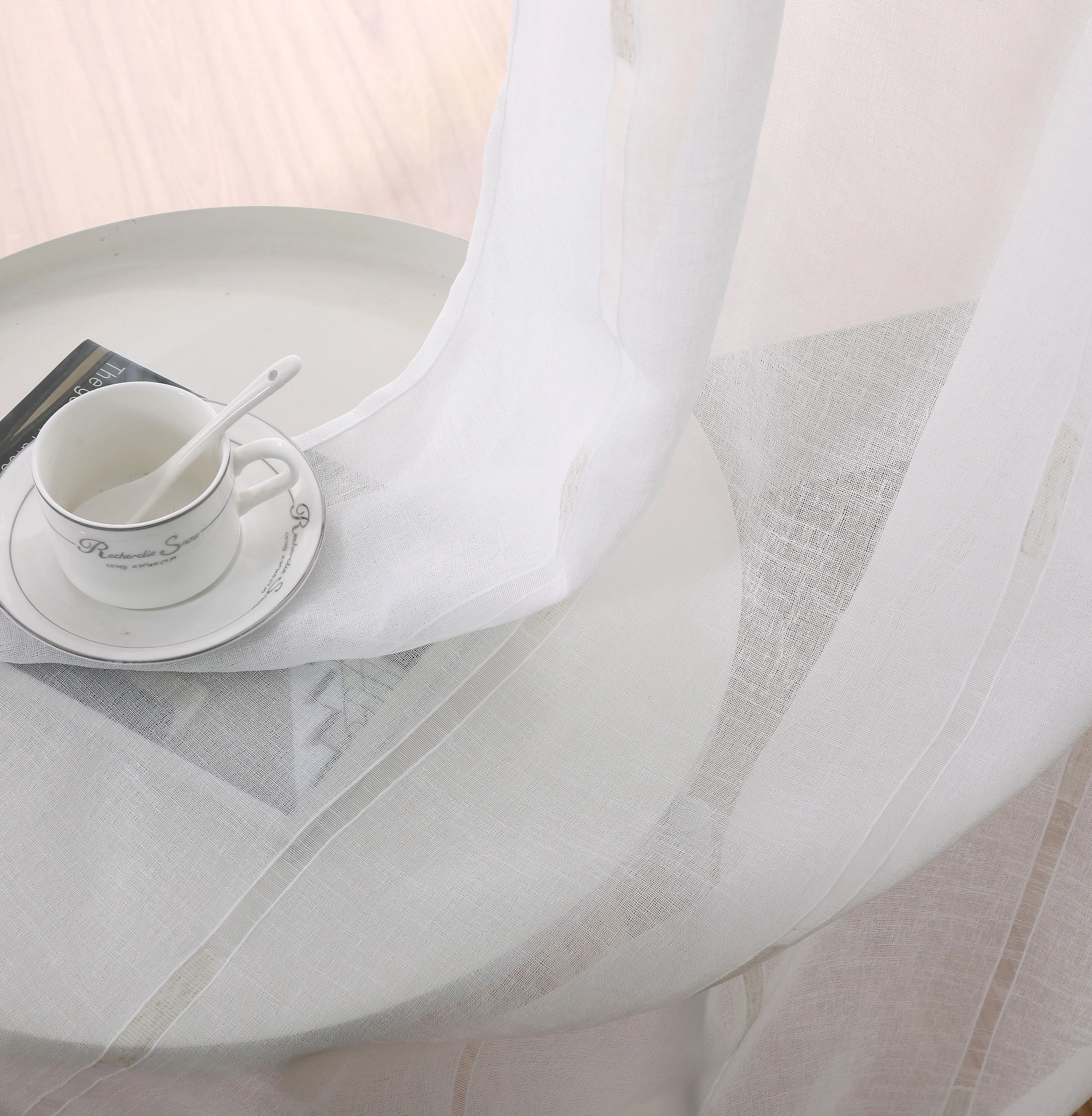Voilage rayures style europeen moderne pour salon chambre - vue 7 sur 7