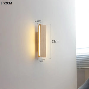 applique murale led en bois design moderne pour intérieur