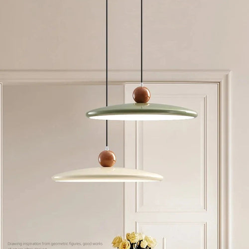 Lustre de restaurant style crème ovni - vue 2 sur 11