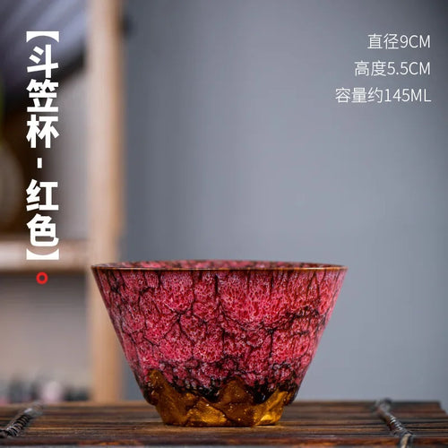 Tasse à thé céramique style tianmu kung fu