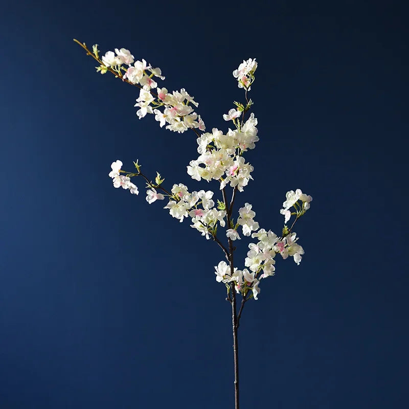 Artificial Cherry Blossom Branches, Silk, Pink, White, Fake Plant, Living Room, Home, Wedding Arch, DIY Decorative Floral, 109cm - vue 6 sur 7