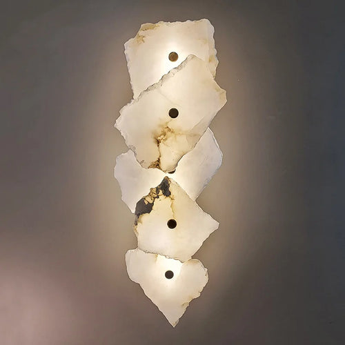 applique murale moderne en laiton et marbre naturel design luxe