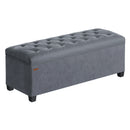 SONGMICS Stool with Storage Space, Bench with Legs, 40 x 110 x 40 cm Footstool, Storage Box, Maximum Load 300 kg