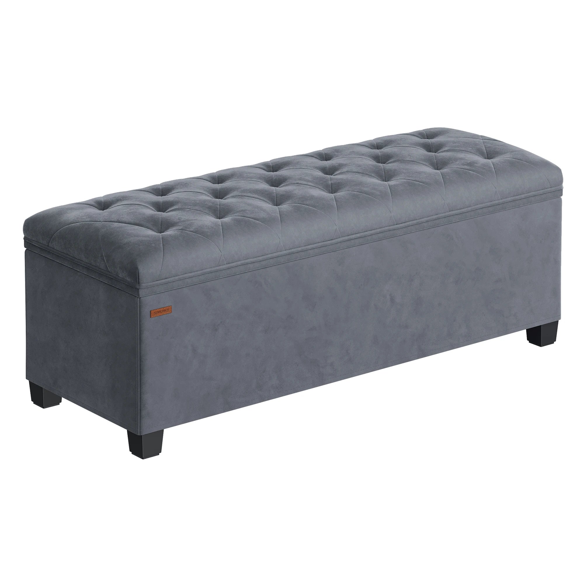 SONGMICS Stool with Storage Space, Bench with Legs, 40 x 110 x 40 cm Footstool, Storage Box, Maximum Load 300 kg - vue 8 sur 8
